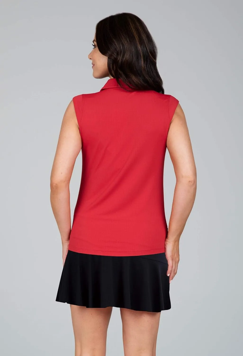 IBKUL Women's Sun Protective UPF 50  Cooling Solid Sleeveless Polo - 84000