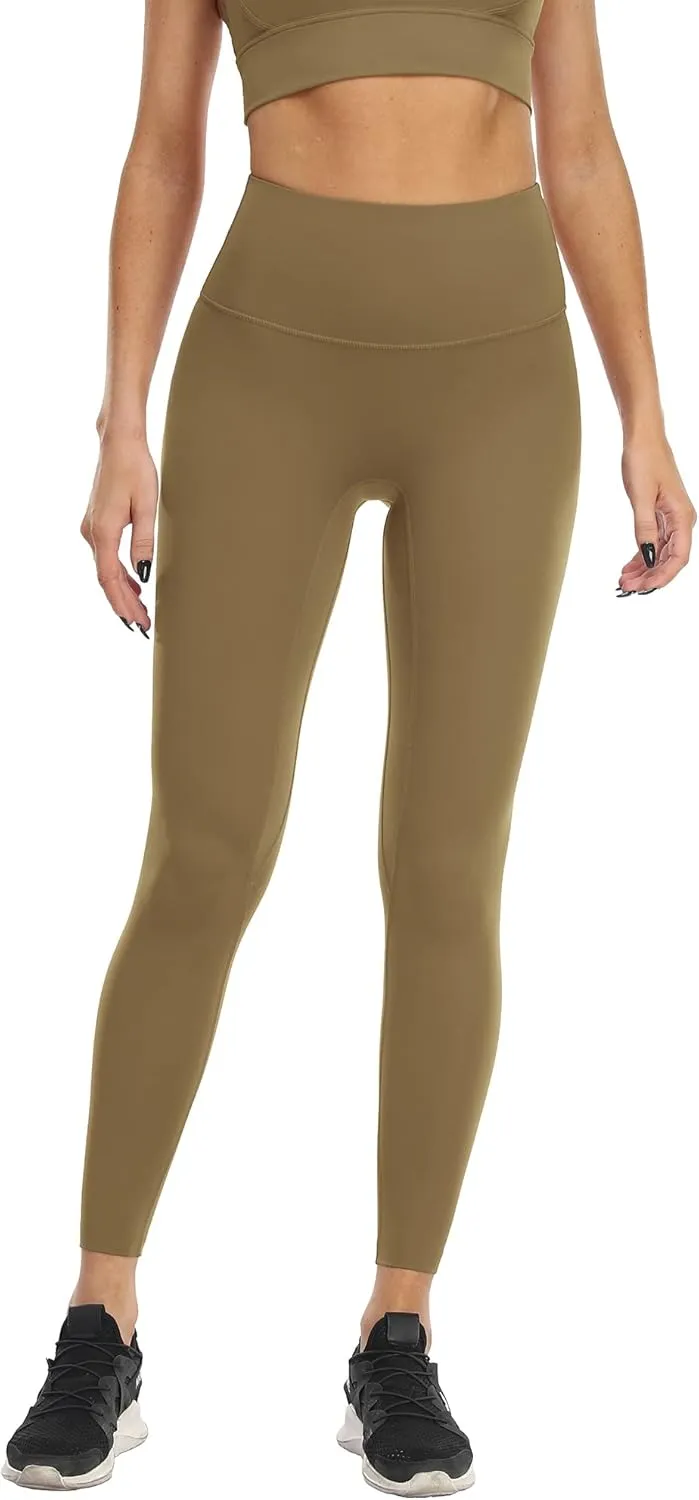 icyzone Legging for Women, No Front Seam, Buttery Soft, 7/8 High Waisted Squat Proof Yoga Pants for Workout