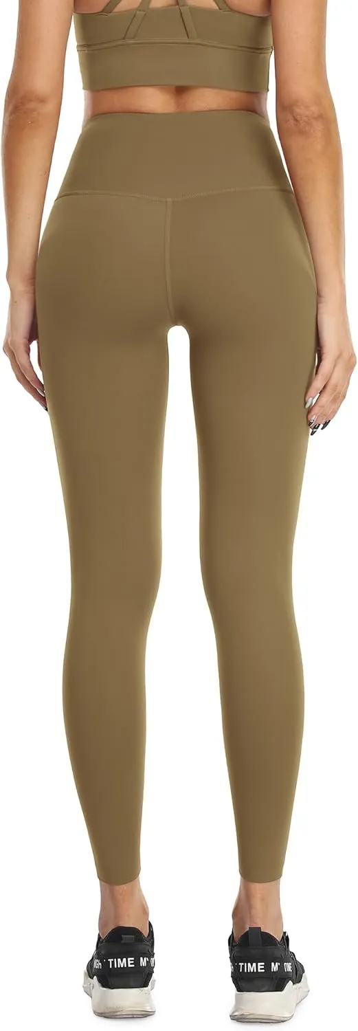 icyzone Legging for Women, No Front Seam, Buttery Soft, 7/8 High Waisted Squat Proof Yoga Pants for Workout