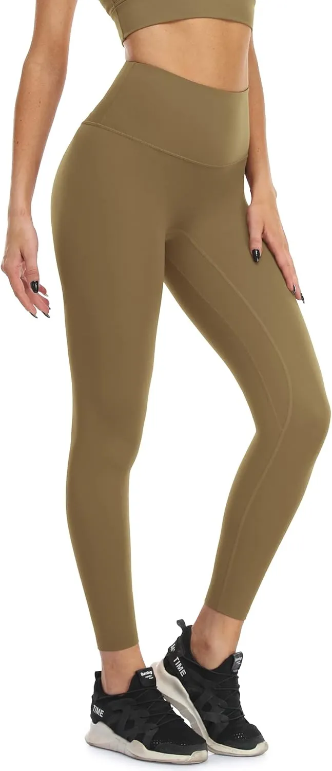 icyzone Legging for Women, No Front Seam, Buttery Soft, 7/8 High Waisted Squat Proof Yoga Pants for Workout