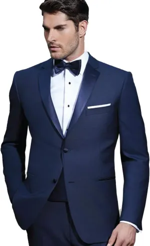 IKE Behar Navy Two Button Notch Tuxedo (48 Regular)