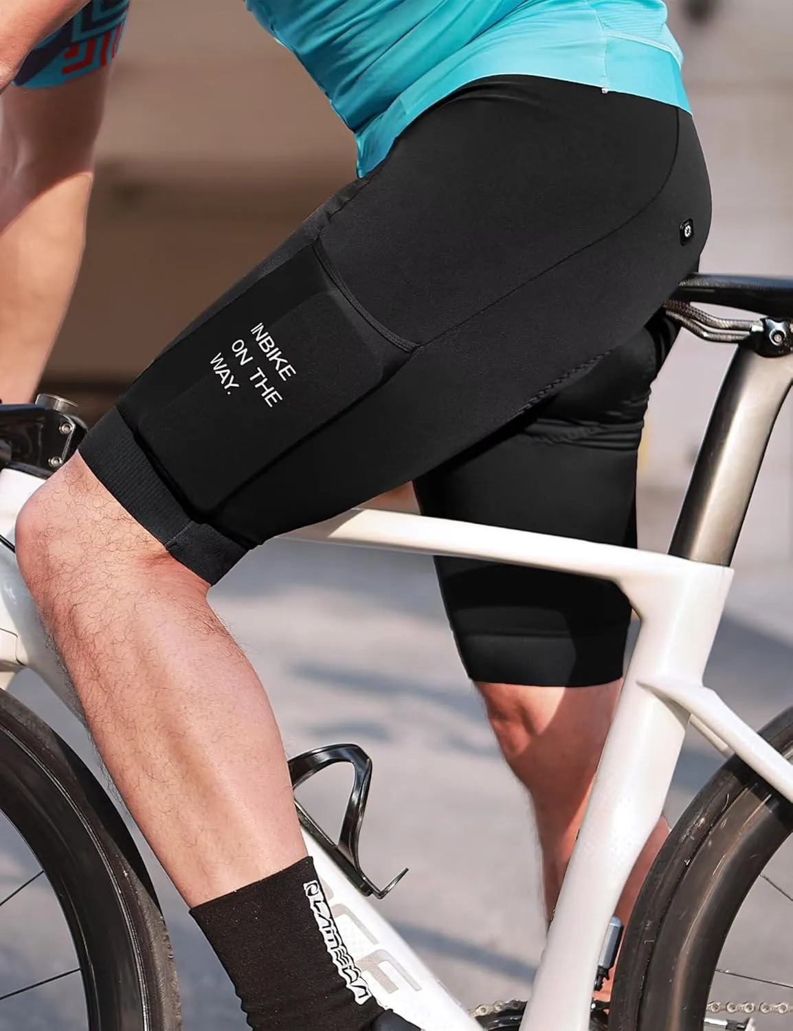 INBIKE Bike Shorts for Men, 3D Pad Shock-Absorbing Cycling Shorts, Lightweight Breathable Biking Shorts with Pocket Quick Dry