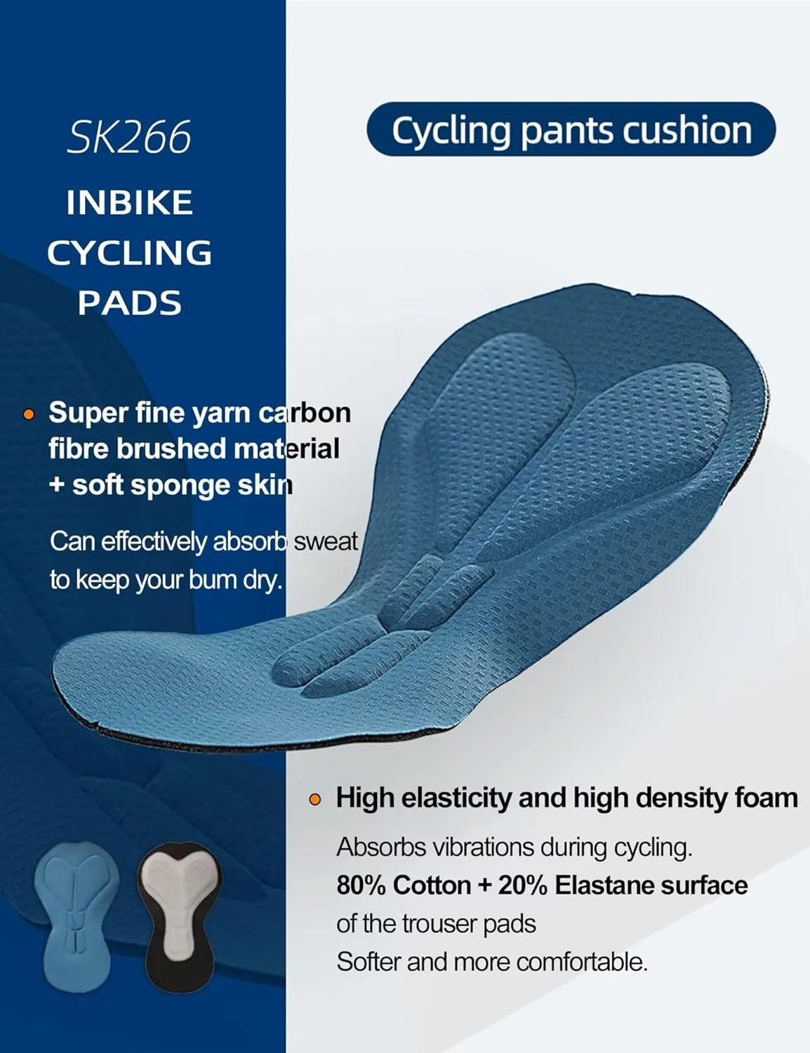 INBIKE Bike Shorts for Men, 3D Pad Shock-Absorbing Cycling Shorts, Lightweight Breathable Biking Shorts with Pocket Quick Dry
