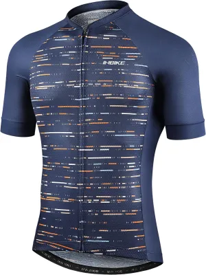 INBIKE Mens Cycling Jersey 3 Rear Pockets Moisture Wicking Short Sleeve Quick Dry Reflective Biking Shirts