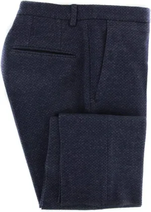 Incotex Dark Blue Check Wool Pants - Slim