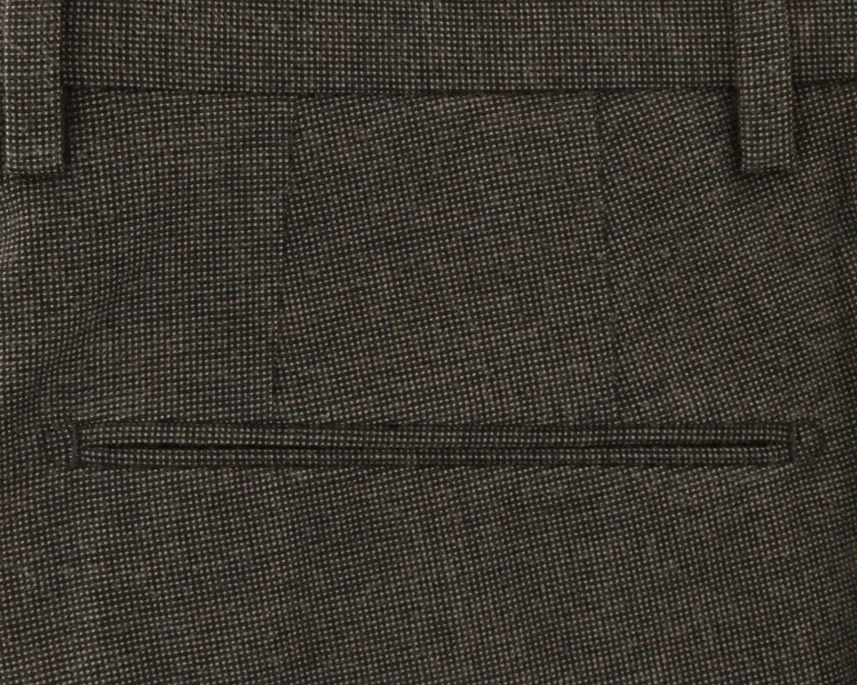 Incotex Dark Brown Nail Head Pants - Slim