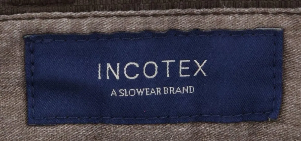 Incotex Dark Brown Solid Pants - Extra Slim