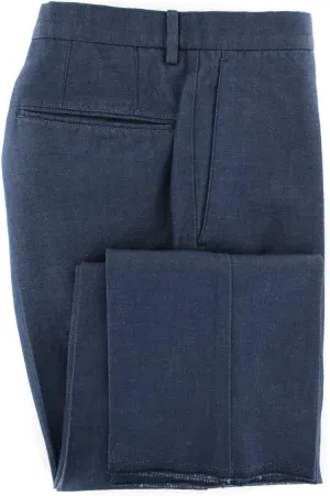 Incotex Denim Blue Solid Pants - Slim