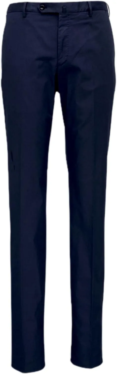 INCOTEX Micky Modern Slim FIT Cotton/Lyocell Flat Front Casual Pants Navy Size 38
