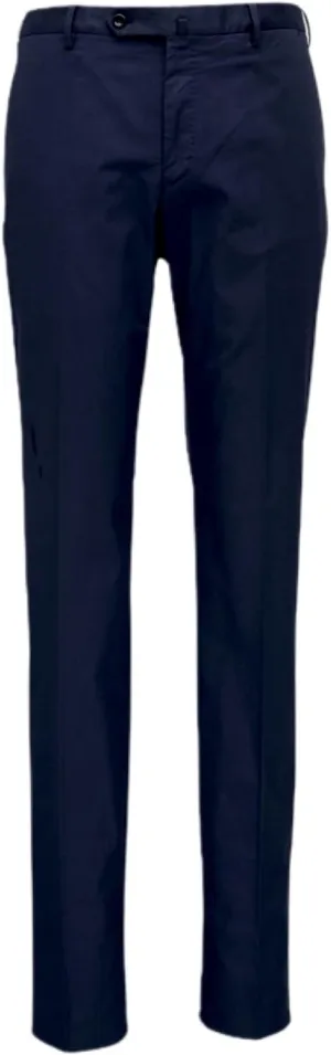 INCOTEX Micky Modern Slim FIT Cotton/Lyocell Flat Front Casual Pants Navy Size 38