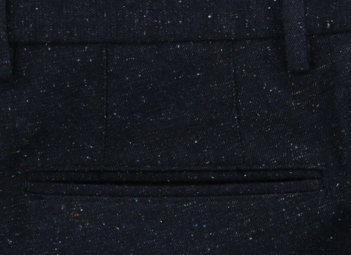 Incotex Midnight Navy Blue Fancy Pants - Slim