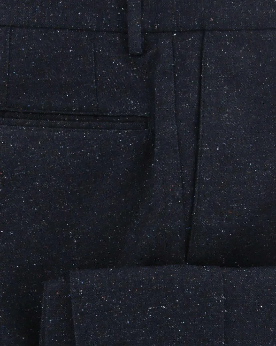 Incotex Midnight Navy Blue Fancy Pants - Slim