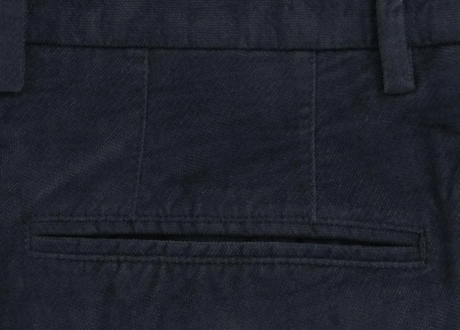 Incotex Midnight Navy Blue Solid Cotton Blend Pants - Slim