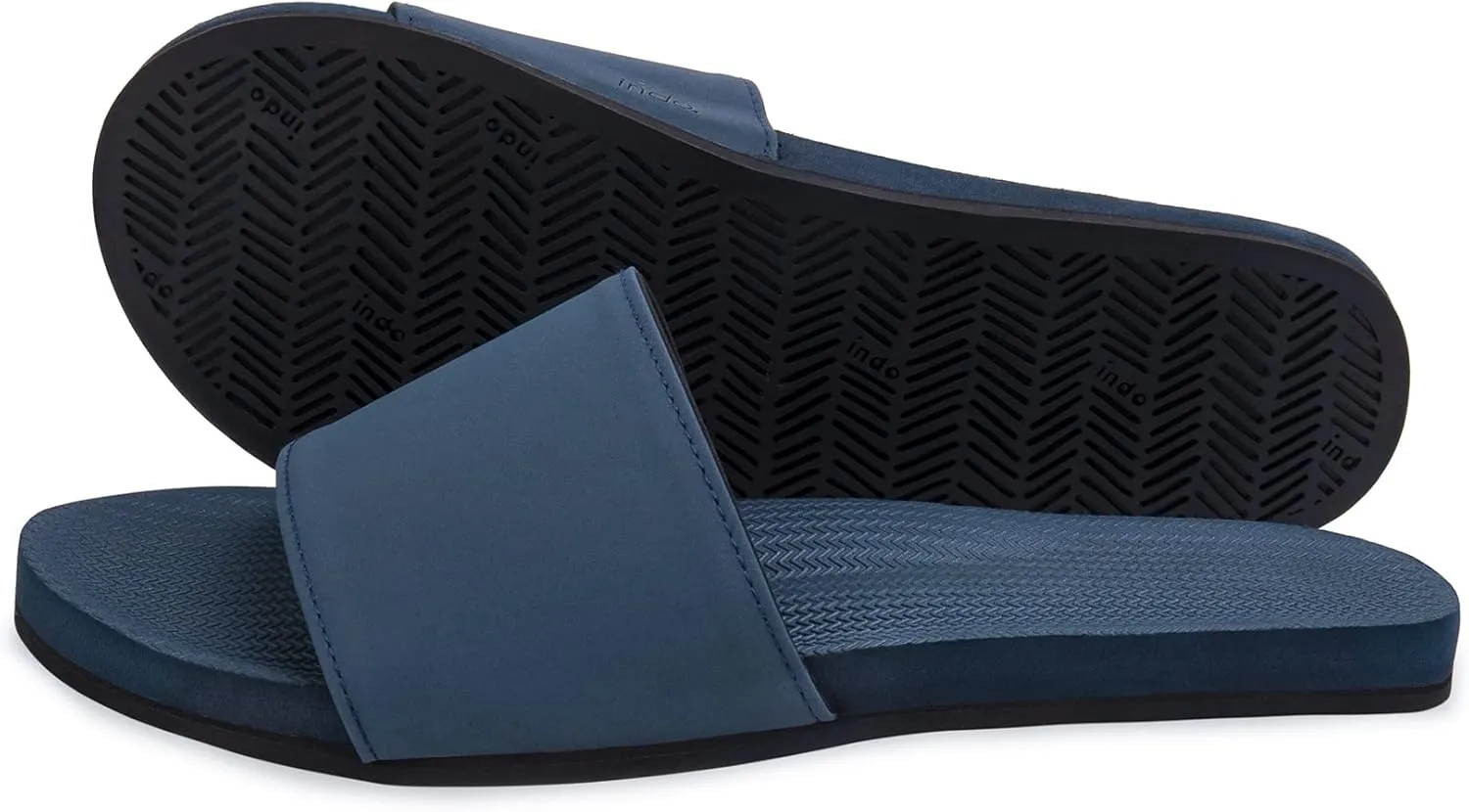 Indosole 2022 Edition Women's ESSNTLS Vegan All-Terrain Slides, Improved Cloud Comfort [Reused Tire Sole, Natural Rubber Footbed, Arch Support, Microfiber Lined ENVRO Strap, Waterproof]