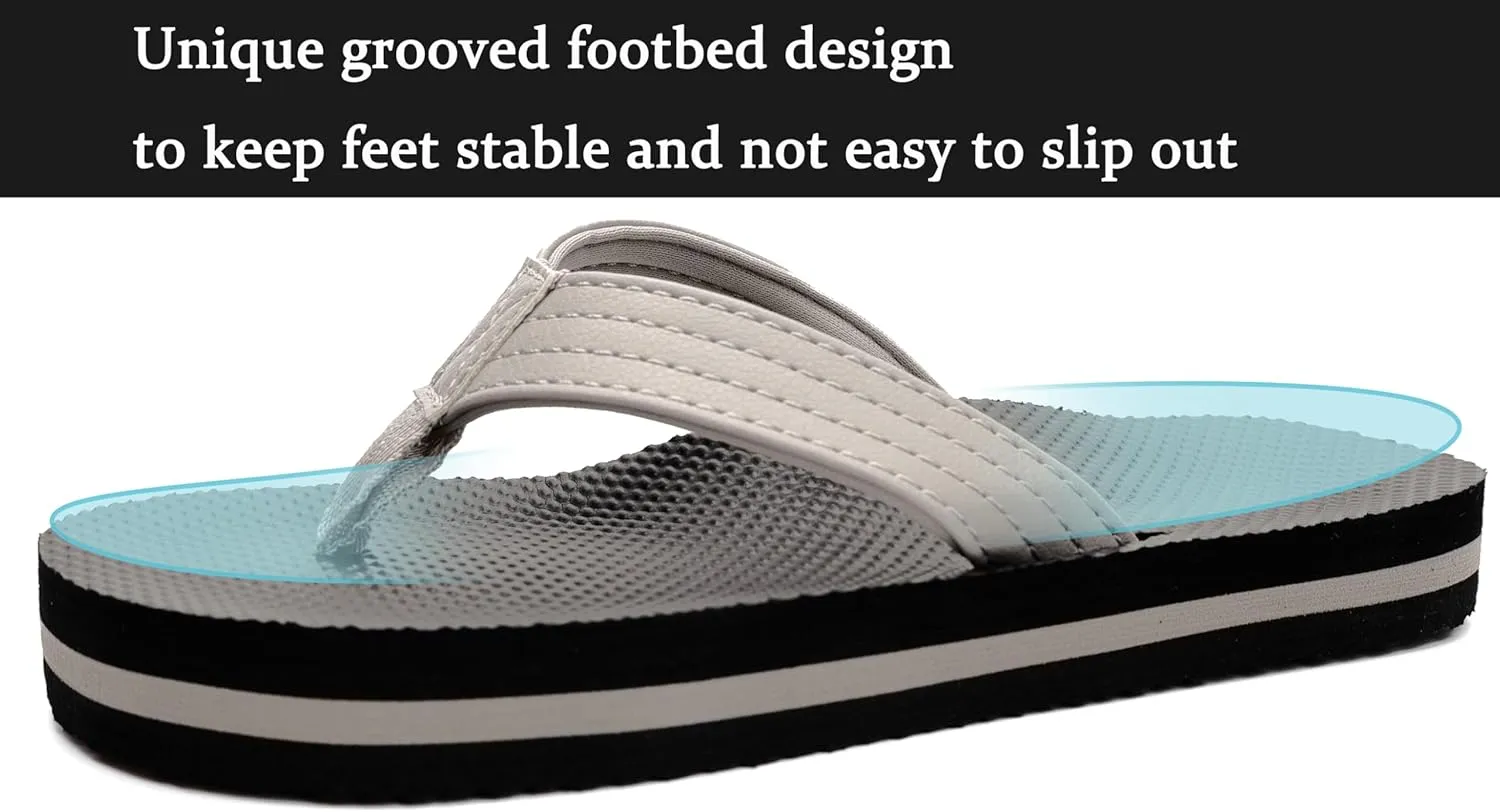 INMINPIN Kids Boys Girls Flip Flops Comfort Quick-Dry Beach Pool Aqua Thong Sandals(Little Kid/Big Kid)