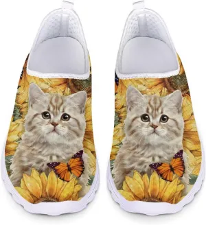 INSTANTARTS 3D Animal Women's Breathable Flat Running Water Shoes Beach Loafer
