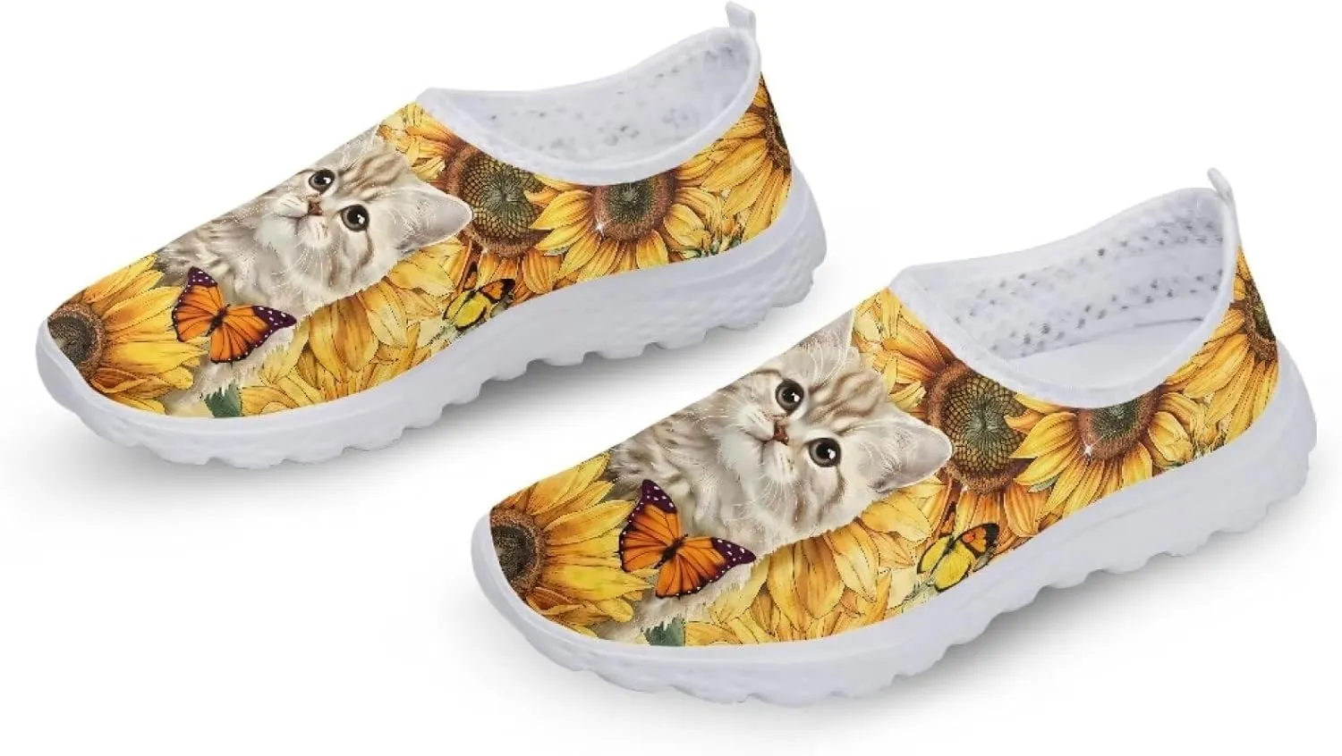 INSTANTARTS 3D Animal Women's Breathable Flat Running Water Shoes Beach Loafer