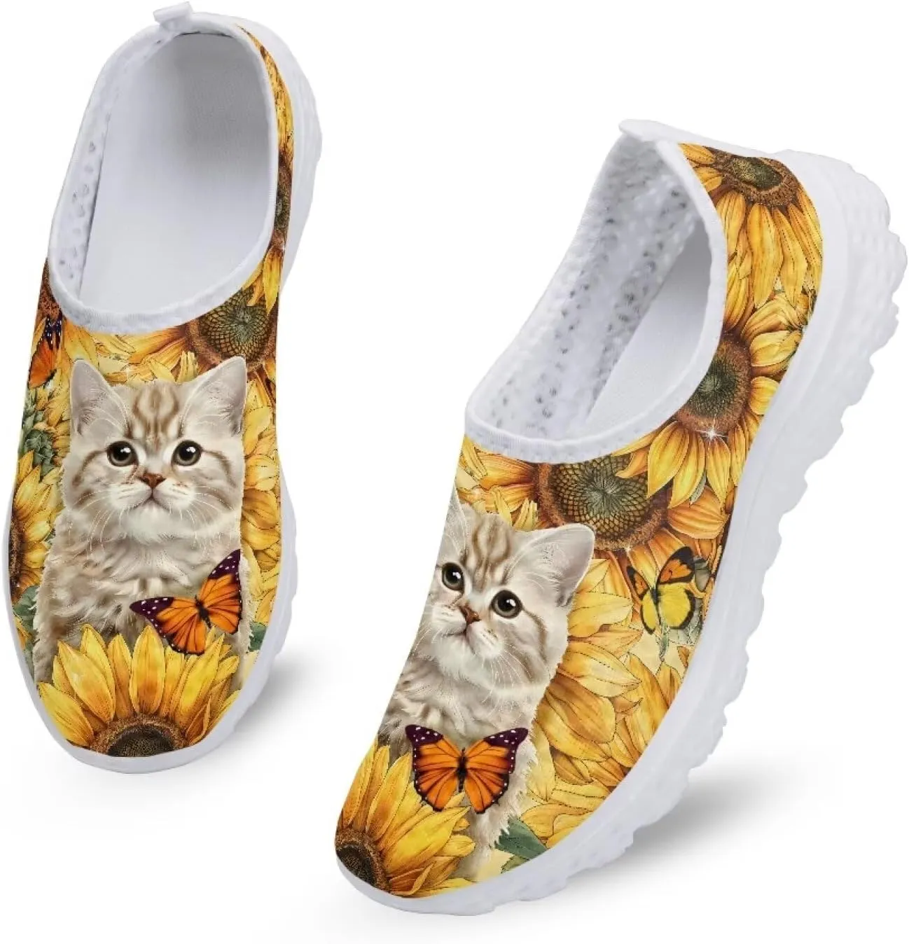 INSTANTARTS 3D Animal Women's Breathable Flat Running Water Shoes Beach Loafer