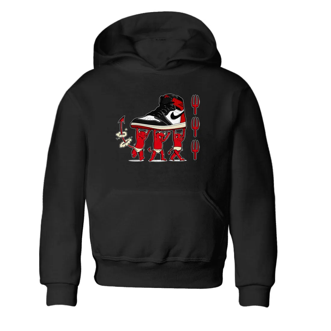 International coverage 1 Air Kids Reimagined Jordan All-out sale Toe SNRT Black Tees Devil Sneaker Babies -