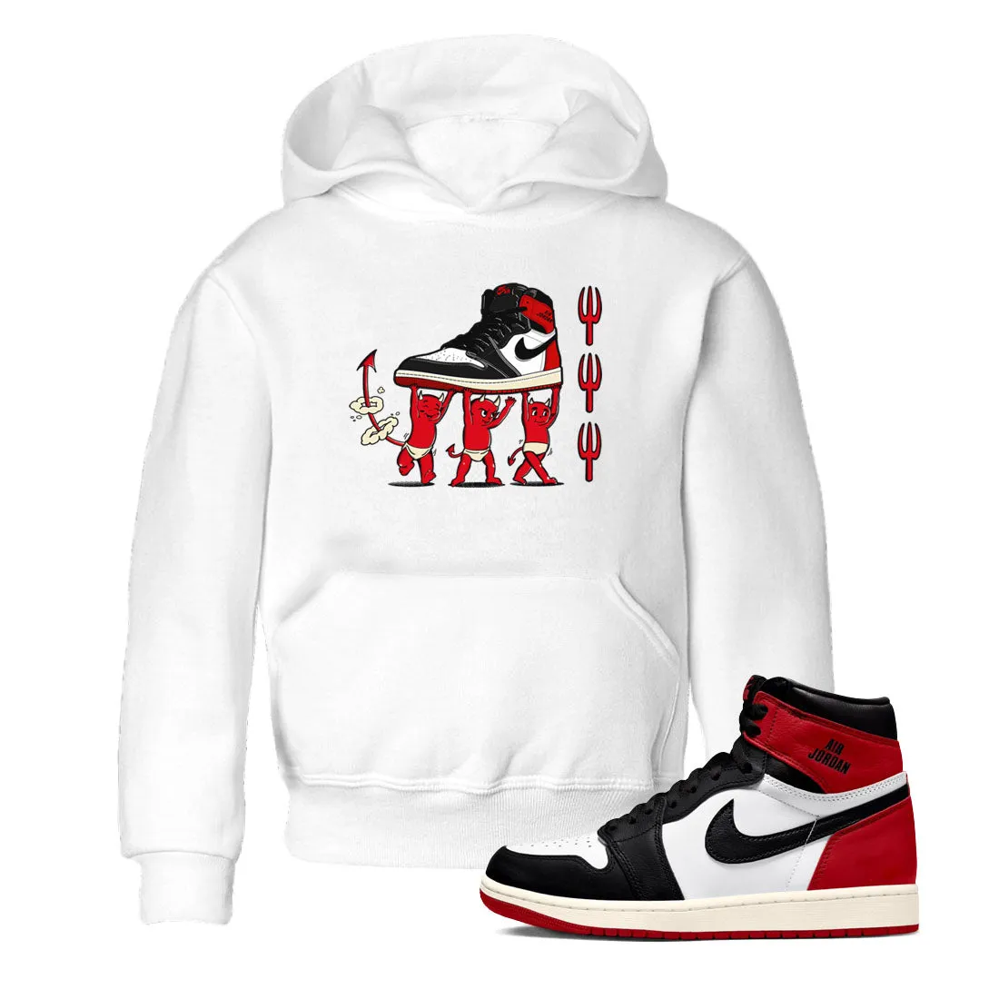 International coverage 1 Air Kids Reimagined Jordan All-out sale Toe SNRT Black Tees Devil Sneaker Babies -