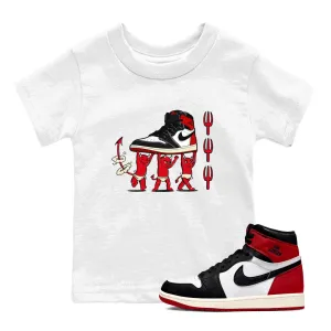 International coverage 1 Air Kids Reimagined Jordan All-out sale Toe SNRT Black Tees Devil Sneaker Babies -