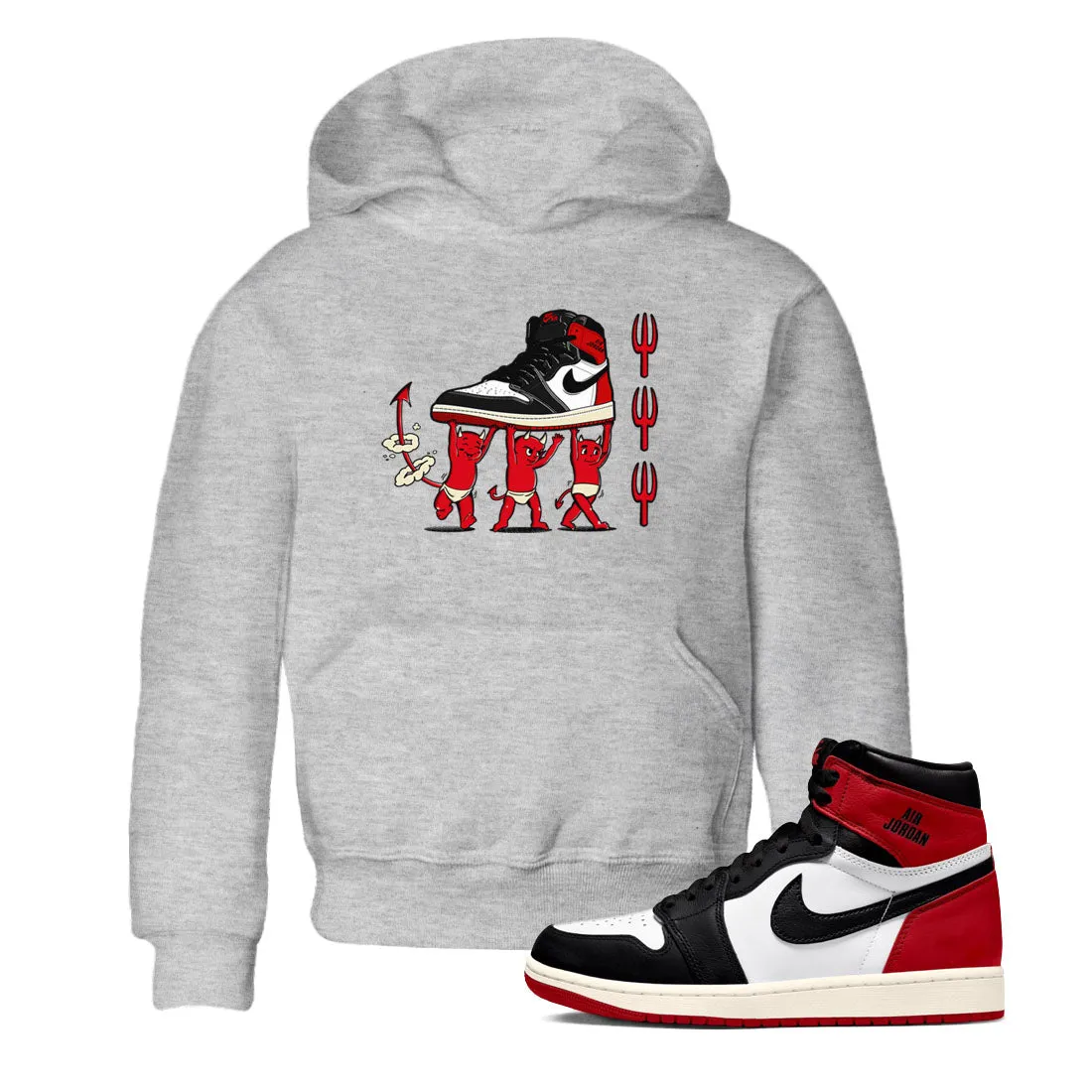 International coverage 1 Air Kids Reimagined Jordan All-out sale Toe SNRT Black Tees Devil Sneaker Babies -
