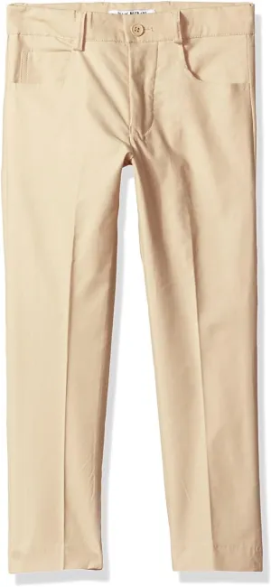 Isaac Mizrahi Boy's Jean Style Slim Fit Adjustable Waist 100% Cotton Pant - Colors