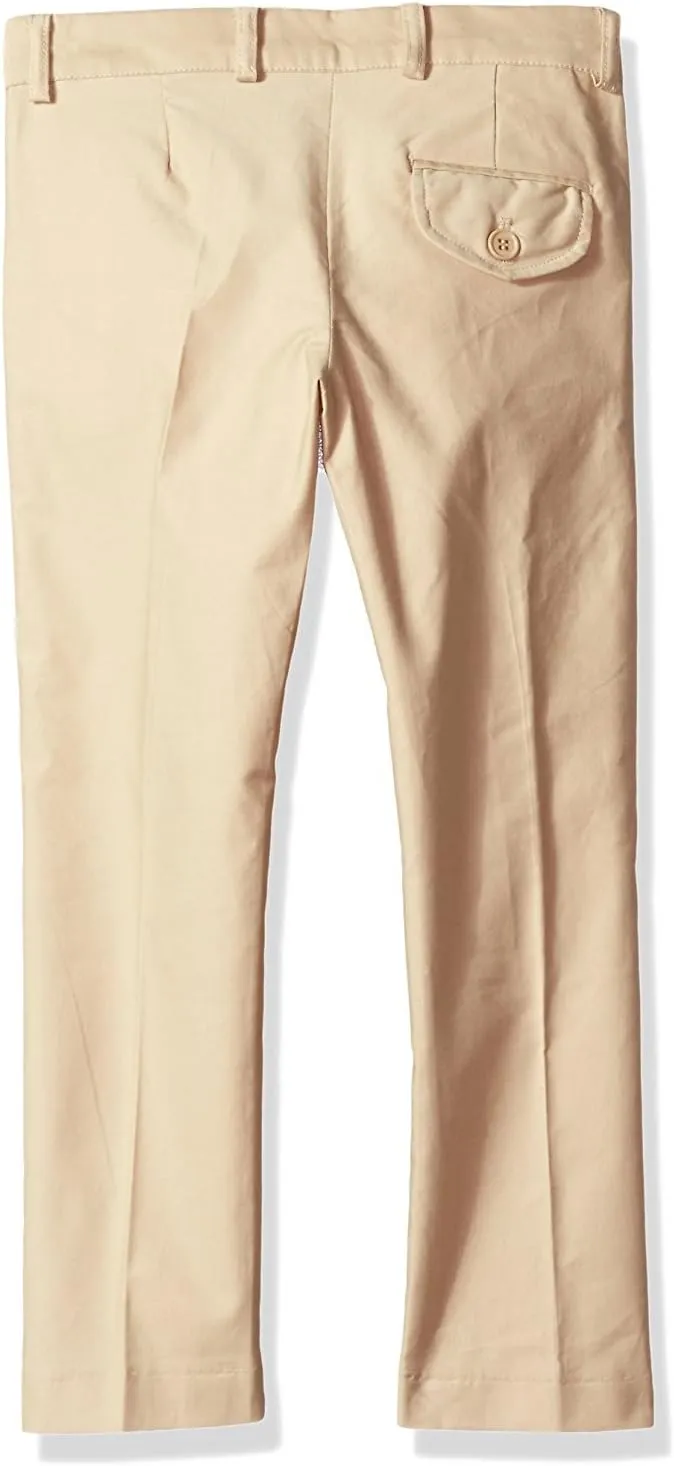 Isaac Mizrahi Boy's Jean Style Slim Fit Adjustable Waist 100% Cotton Pant - Colors