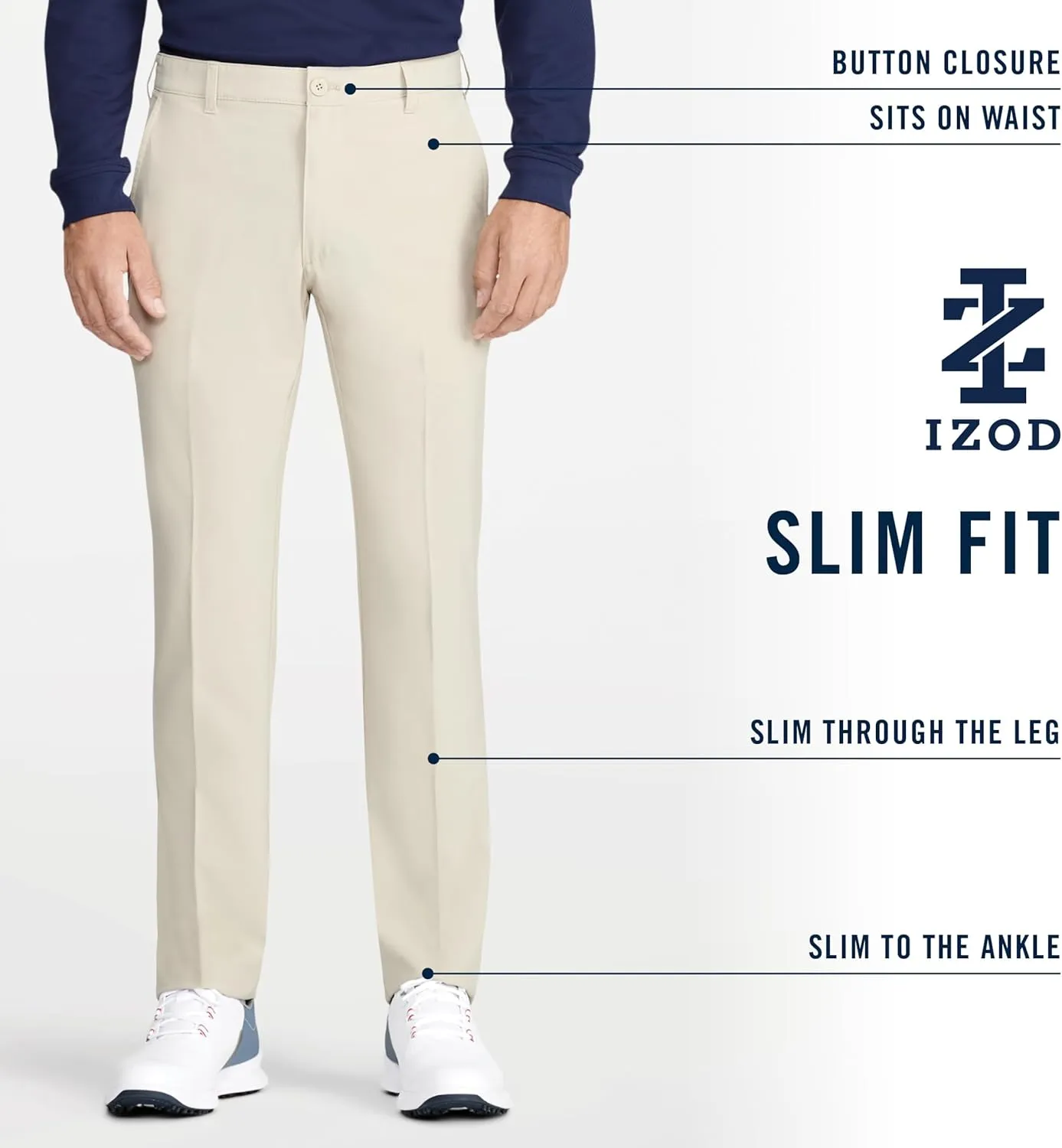 IZOD Men's Golf Swingflex Slim Fit Pant