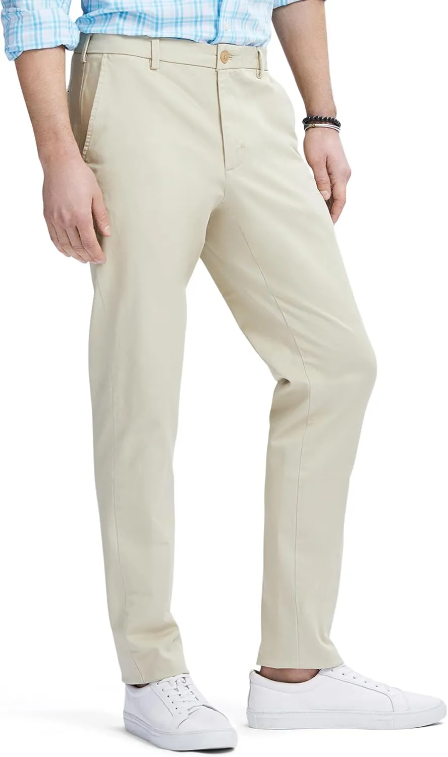 IZOD Men's Saltwater Stretch Flat Front Slim Fit Chino Pant