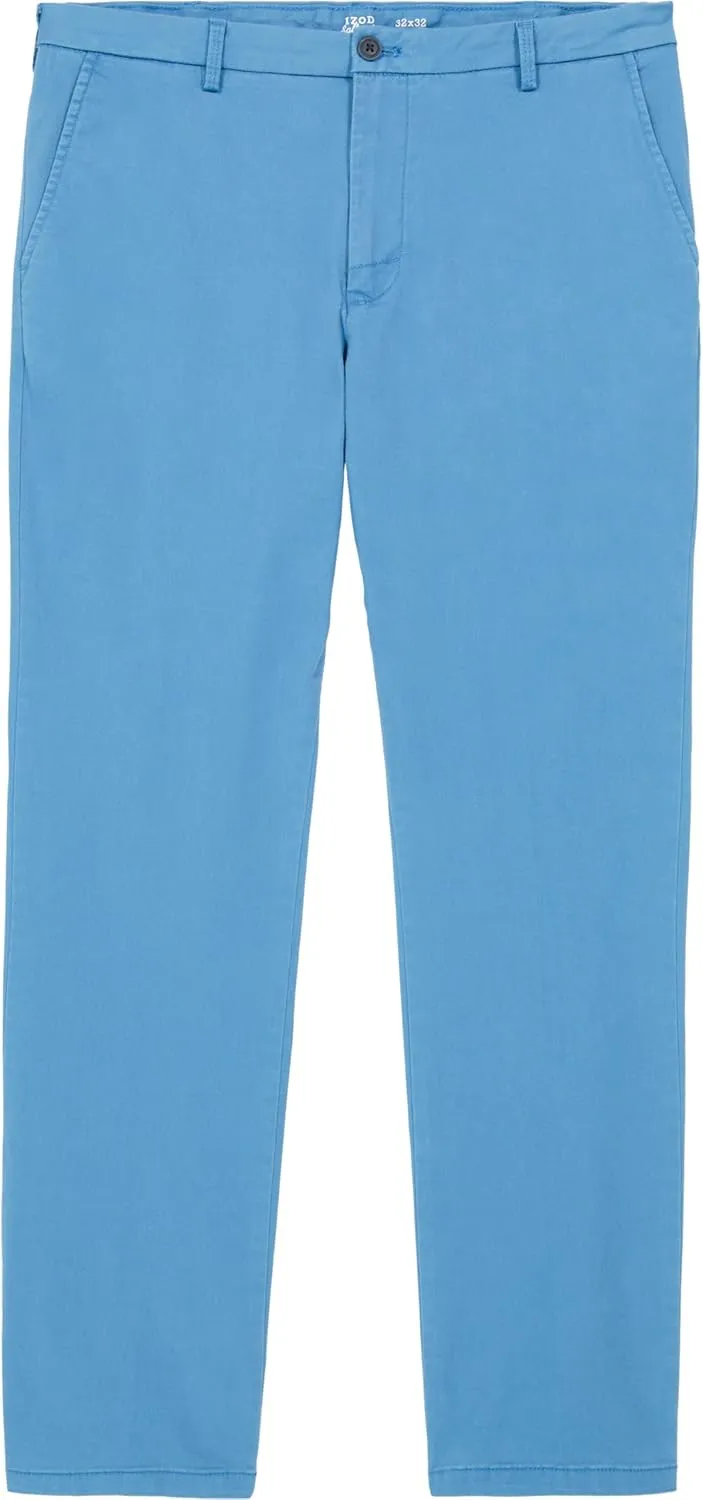 IZOD Men's Saltwater Stretch Flat Front Straight Fit Chino Pant