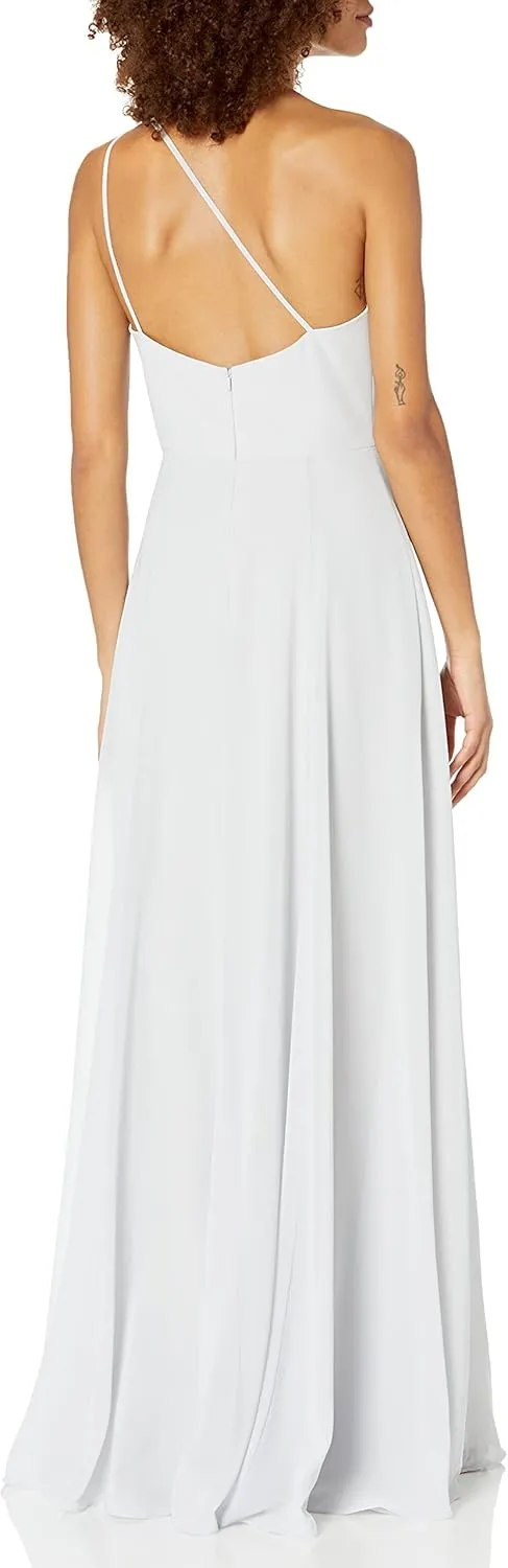 Jenny Yoo Women's Kora Modern One Shoulder Chiffon Dress