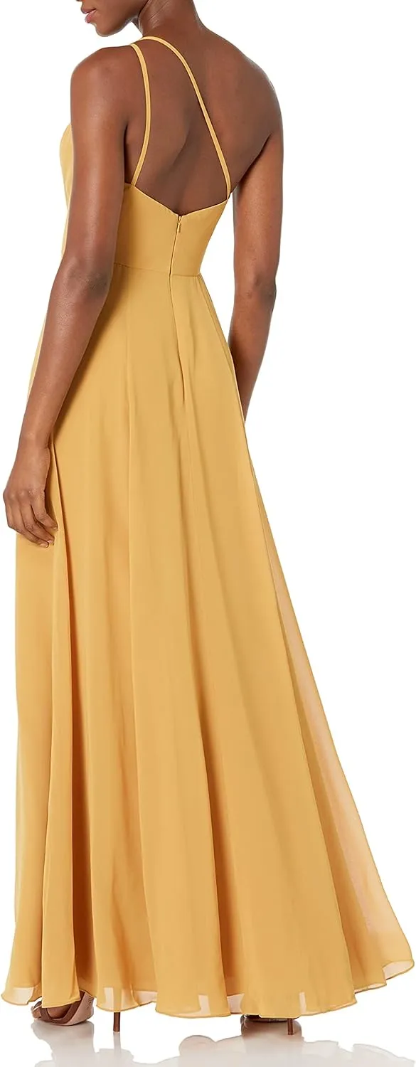 Jenny Yoo Women's Kora Modern One Shoulder Chiffon Dress