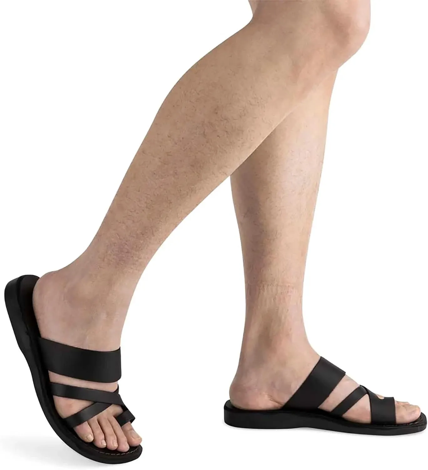 Jerusalem Sandals The Good Shepherd - Leather Toe Loop Slide - Men Sandals