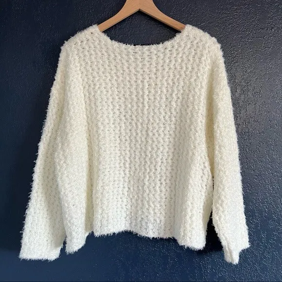 Jessica Simpson Fuzzy Open Knit Sweater
