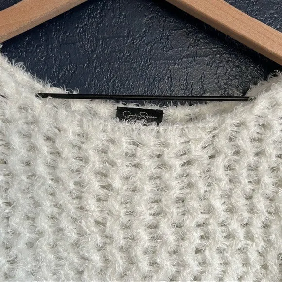 Jessica Simpson Fuzzy Open Knit Sweater