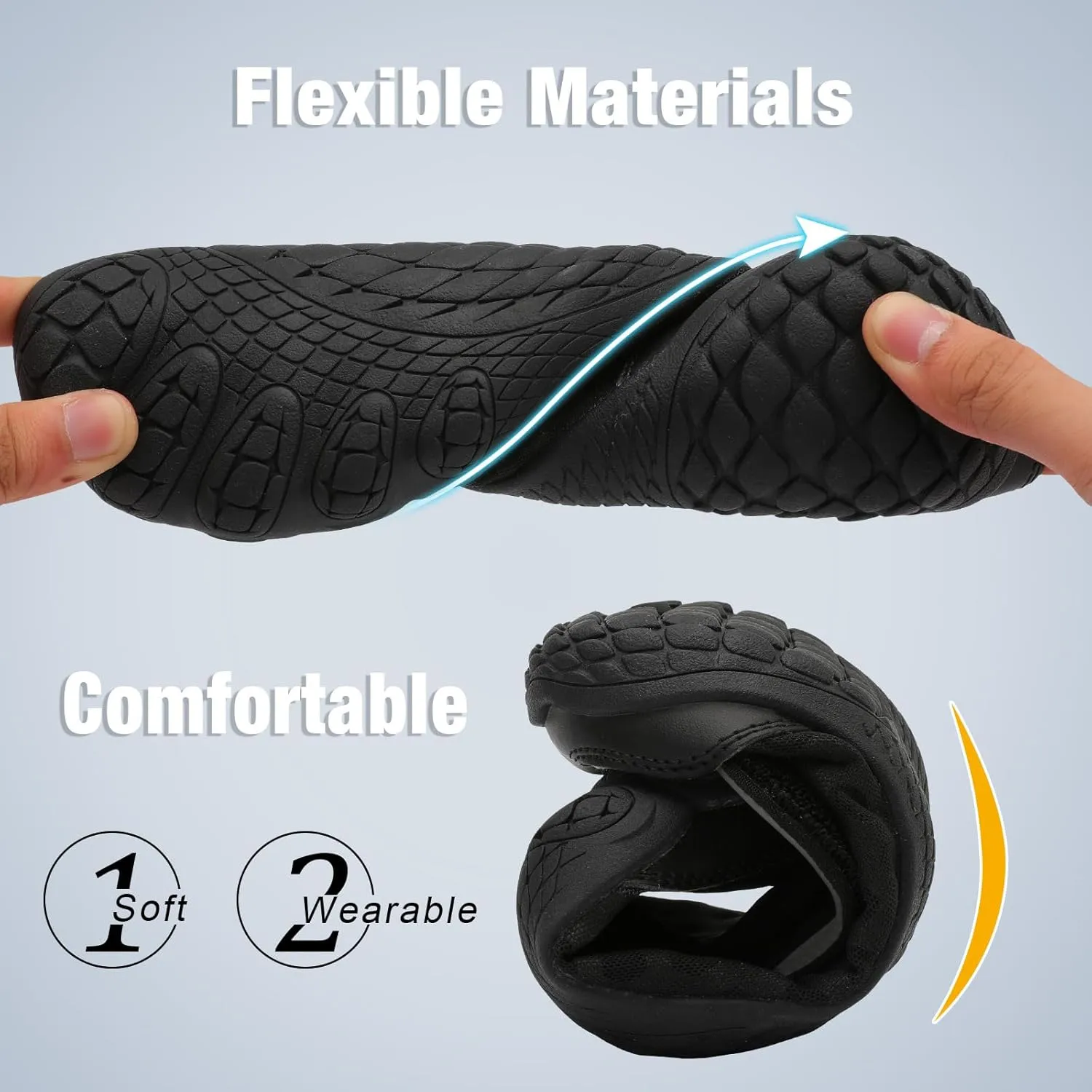 JIASUQI Water Shoes for Men Women Barefoot Swim Beach Shoes Quick Dry Hiking Shoes Sneakers for Adults