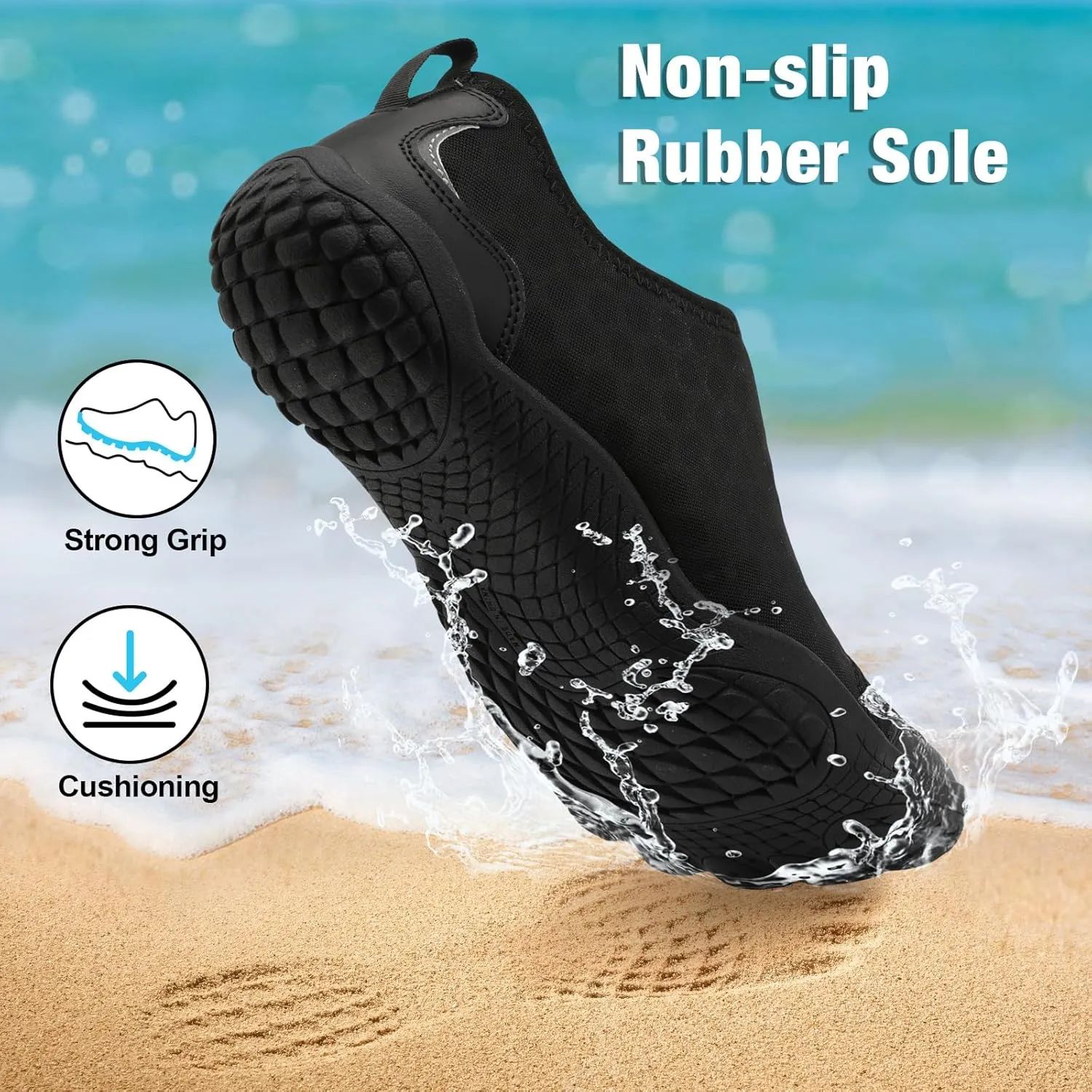 JIASUQI Water Shoes for Men Women Barefoot Swim Beach Shoes Quick Dry Hiking Shoes Sneakers for Adults