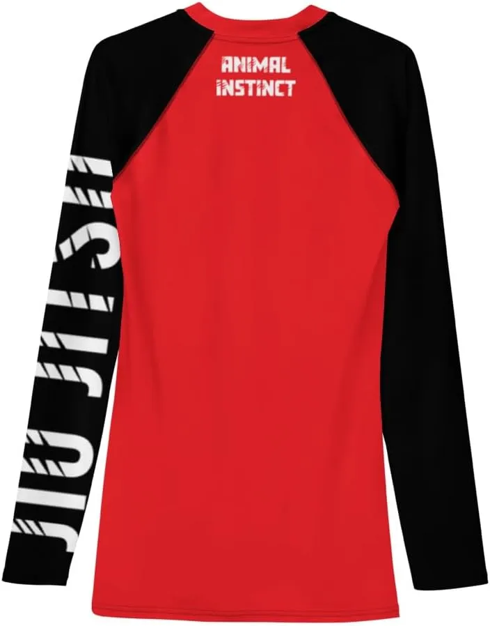 Jiu Jitsu Rash Guard Basic Red Ape - No Gi, BJJ, MMA, Martial Arts, Compression