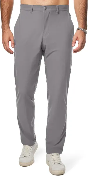 JMIERR Mens Chino Pants Casual Stretch Golf Pants Waist Tapered Trousers Lightweight Comfy Pants with Zipper Pockets