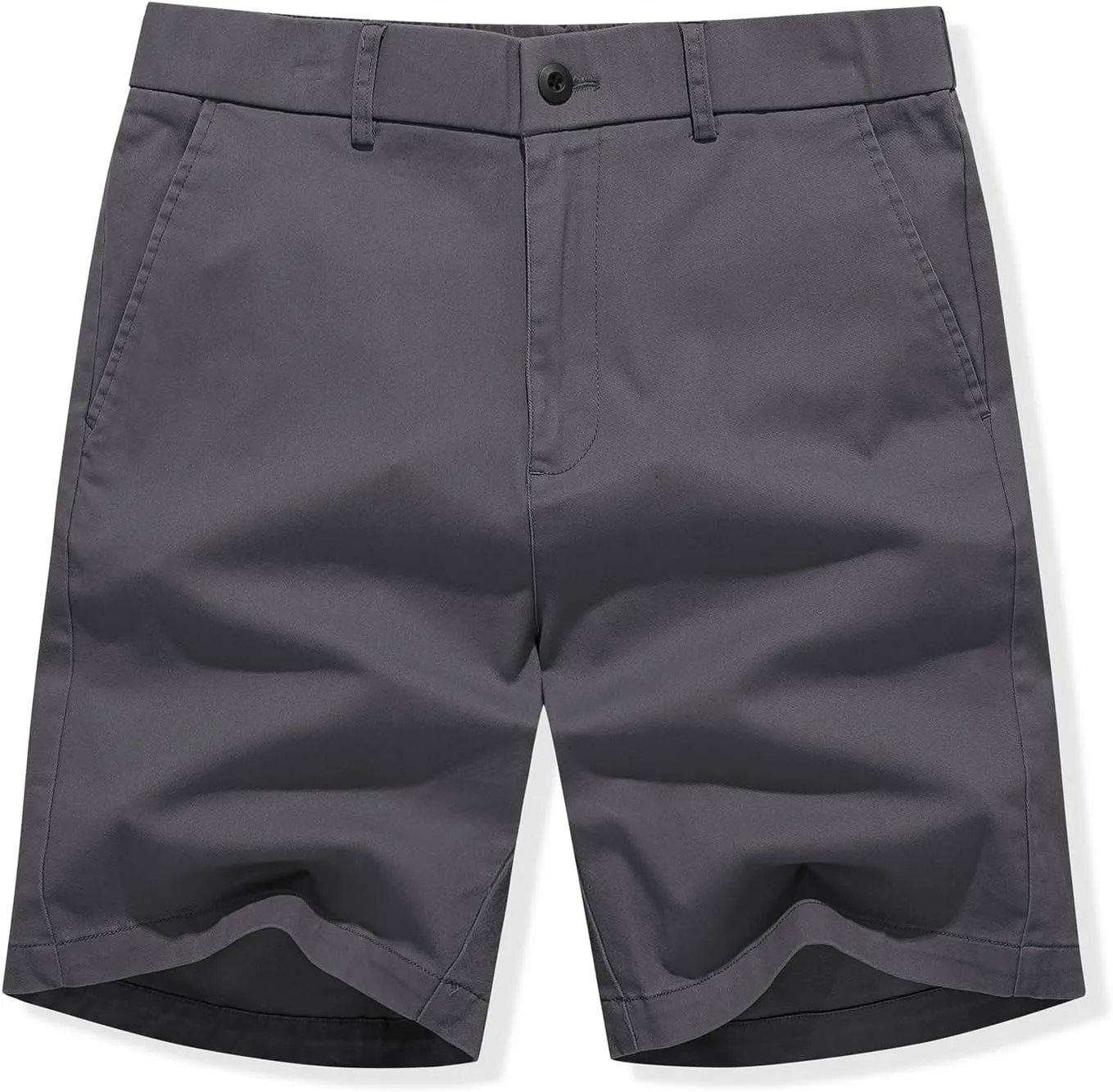 JMIERR Men's Classic-Fit 7" Chino Short Summer Stretch Waist Cotton Twill Casual Dress Shorts with Pockets