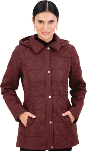 Jones New York Puffer Jacket Womens, Women Jacket Winter, Quilted Jackets for Women