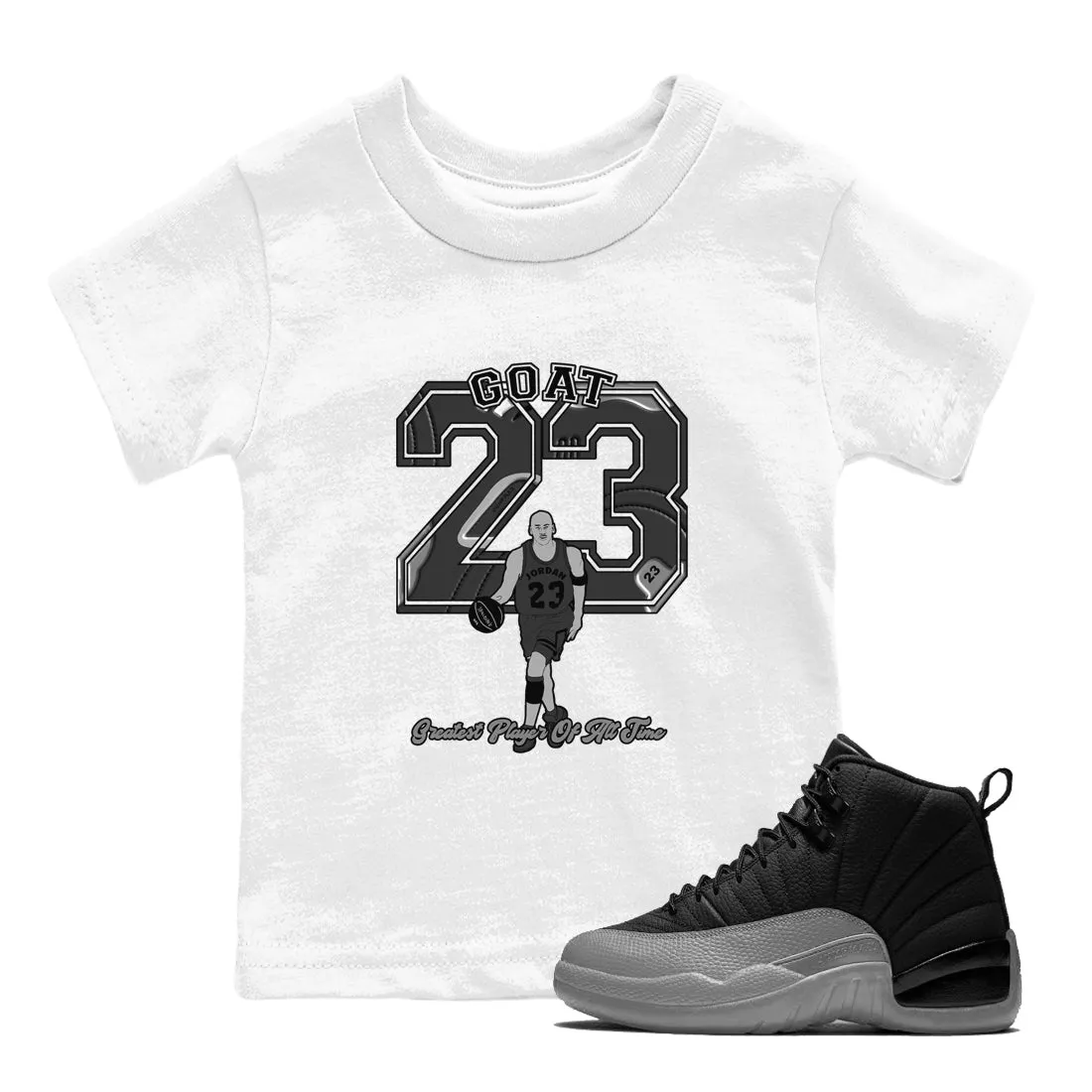 Jordan Grey Black Sneaker 12 Tees Goat Wolf - Player Large-scale promotion Top choice Air SNRT Kids