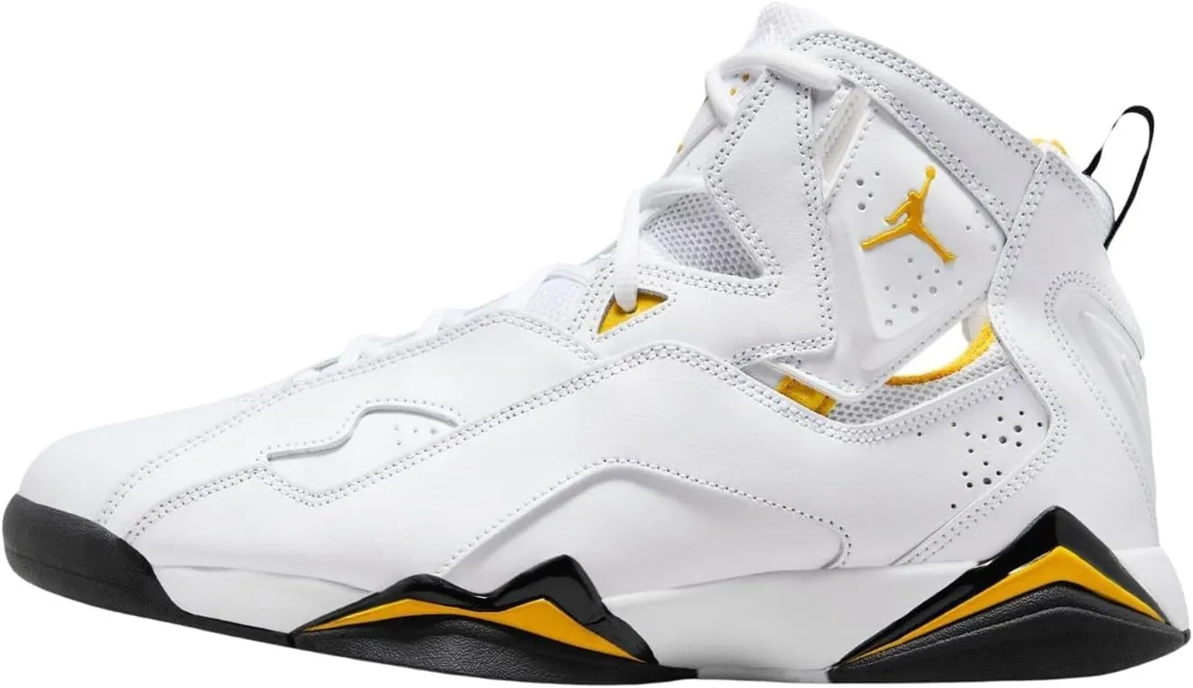 Jordan Men's True Flight White/Black-Yellow Ochre (342964 107) - 11