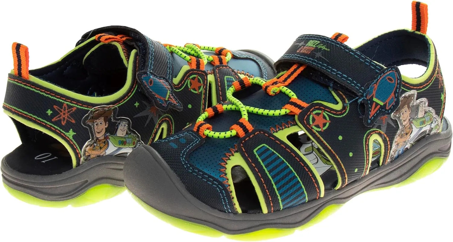 Josmo Kids Cars Toy Story Mickey Sandal LED Light Up Slides (Toddler-Little Kid)