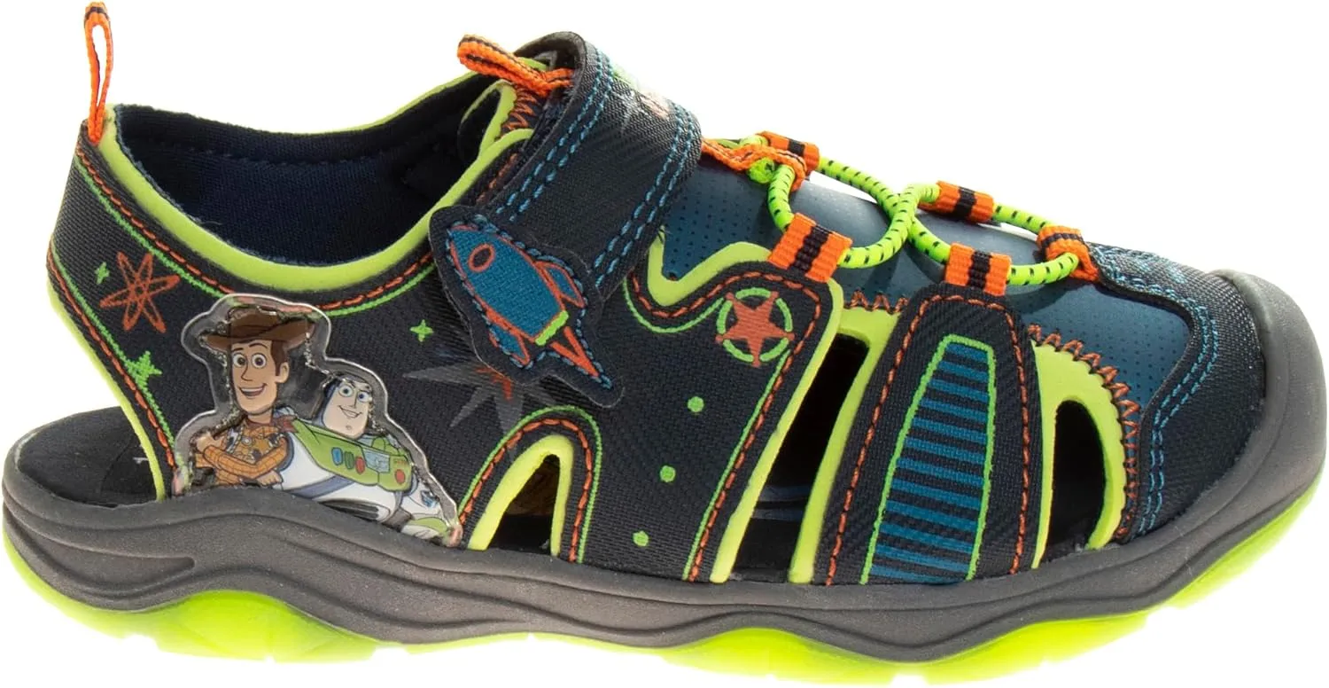 Josmo Kids Cars Toy Story Mickey Sandal LED Light Up Slides (Toddler-Little Kid)