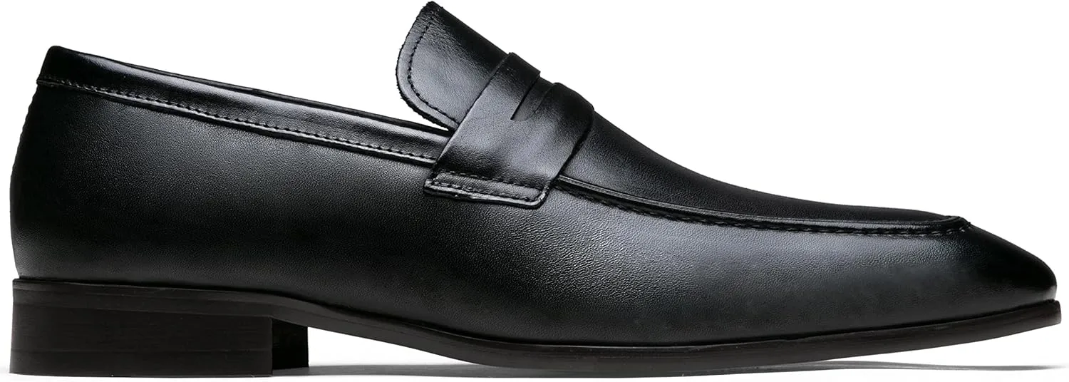 Jouesn Men's Dress Shoes Premium Leather Penny Loafers for Men Slip-On Formal Dress Loafers for Men