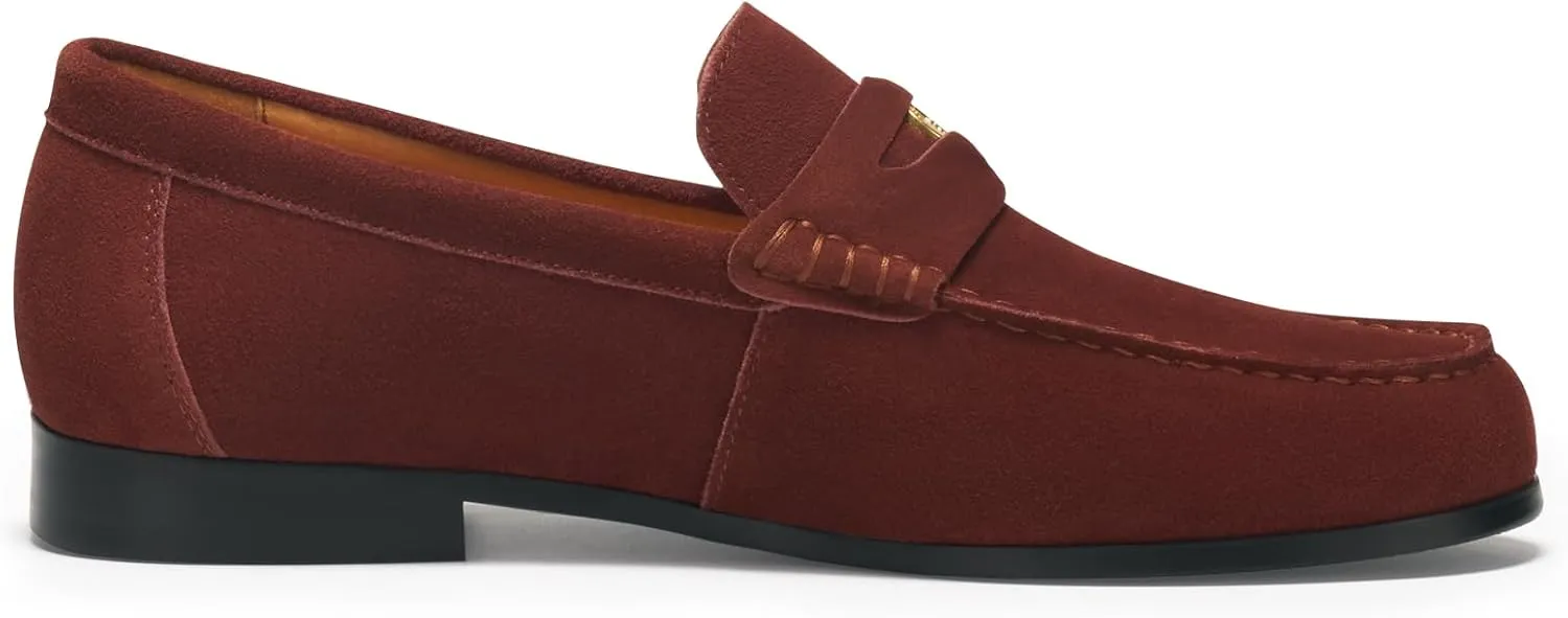 Journey West Men's Vintage Loafers for Men Belgian Loafers Slip-on Loafer Penny Loafer Casual Loafers