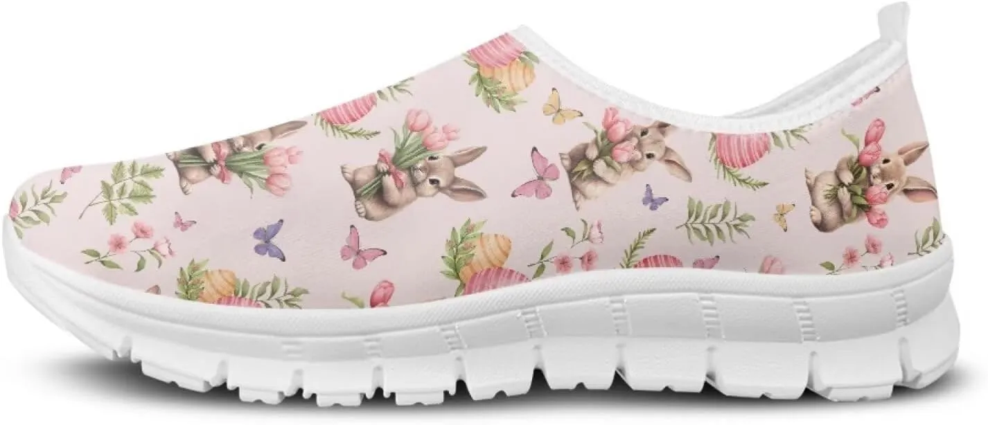 JoyLamoria Bright Blossom Walking Shoes Travel Clog Slip on Causal Loafer with Floral Print Fashion Sneakers for Men Women