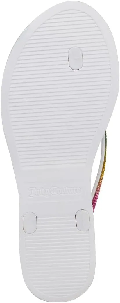 JUICY COUTURE Flip Flops, Soft Lightweight Beach Sandals for Women, Casual Slippers Shower Beach Pool Flat Slides Shoes